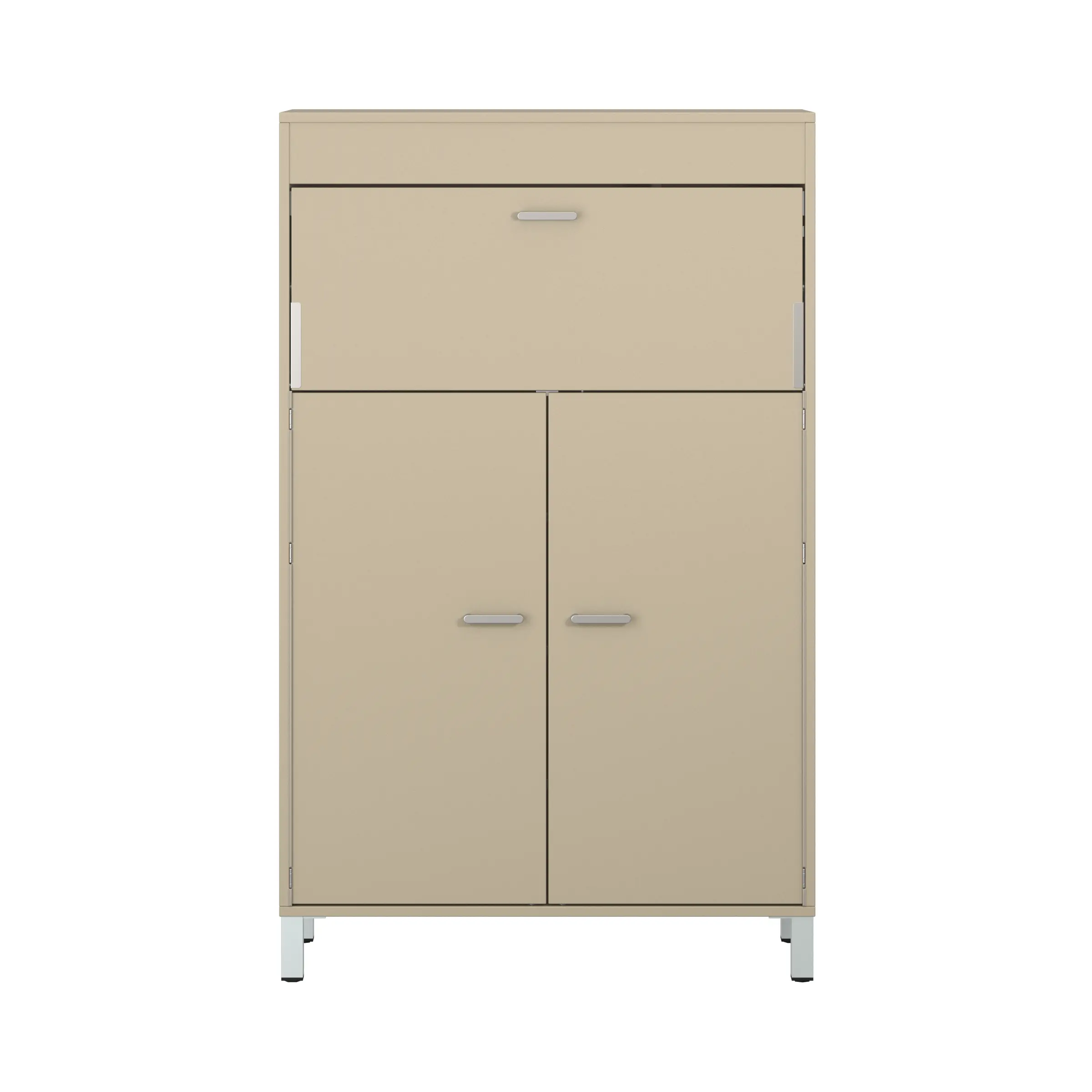 Pureo Kast met werkplek op stahoogte decor B 100 x H 150 x D 42 cm - Afbeelding 4