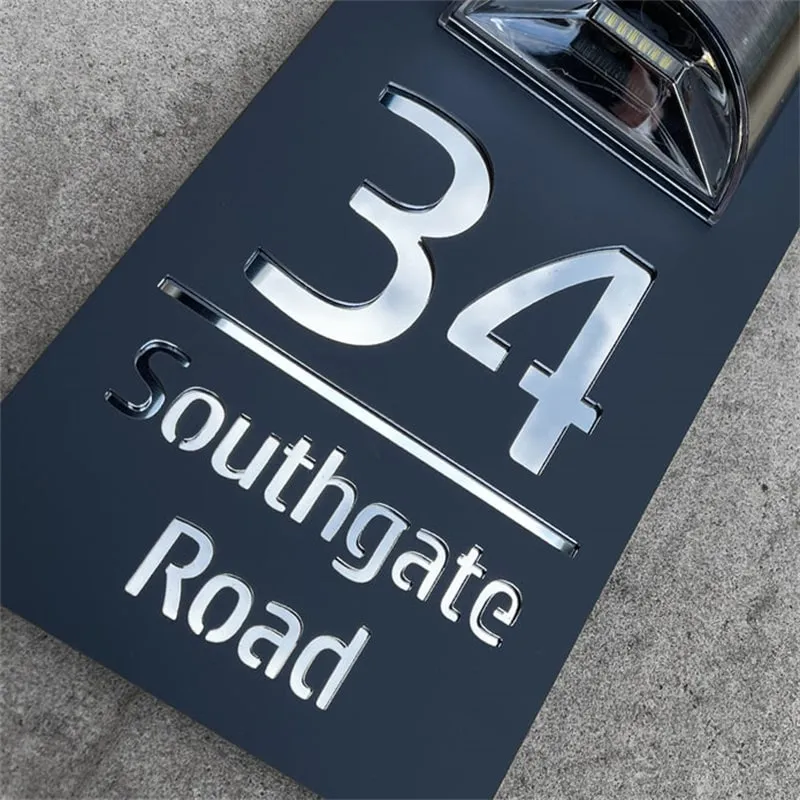 Gepersonaliseerd LED Solar Adresnummer Gegraveerd - Afbeelding 7