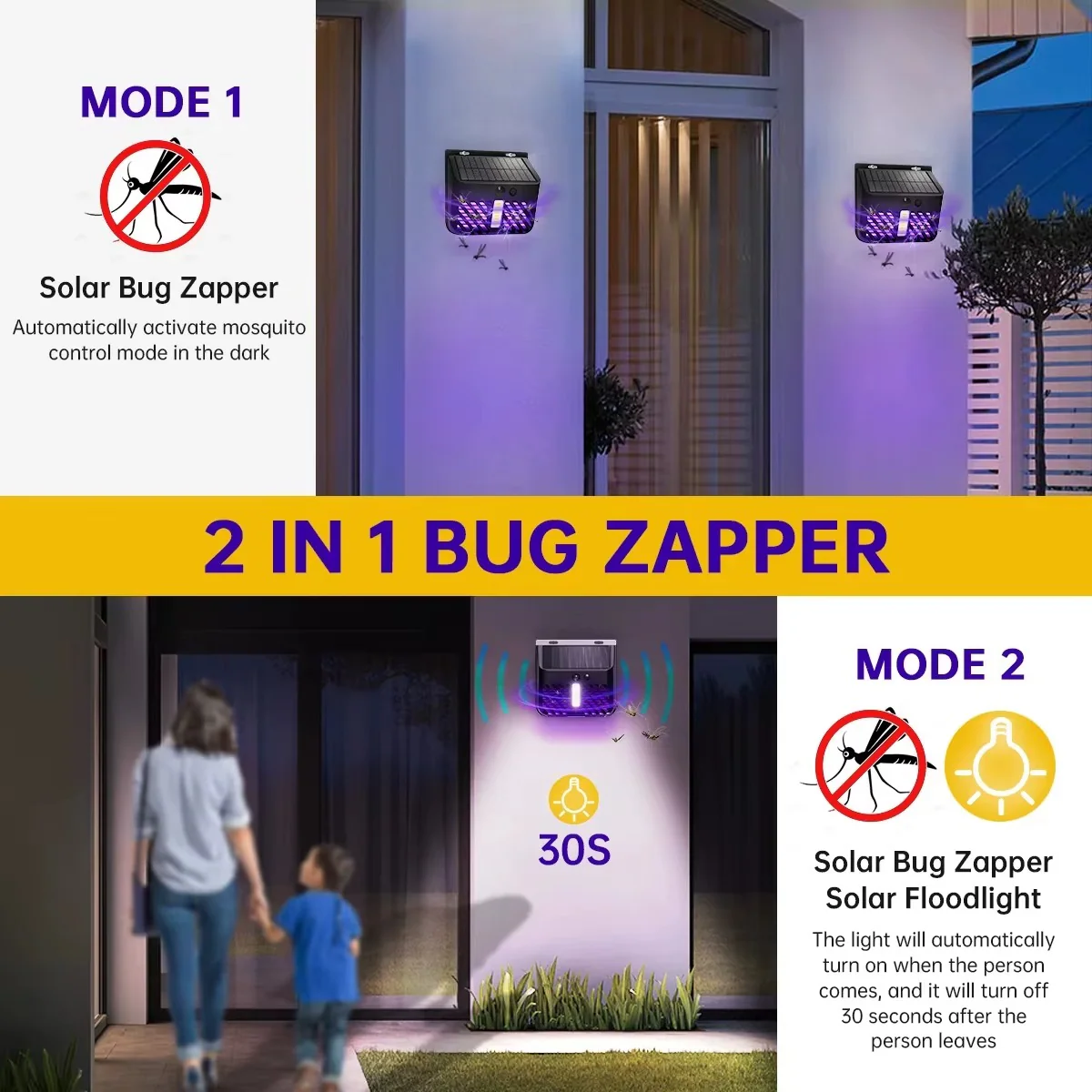 BugRazor - Wandlamp voor muggendoders op zonne-energie - Afbeelding 4